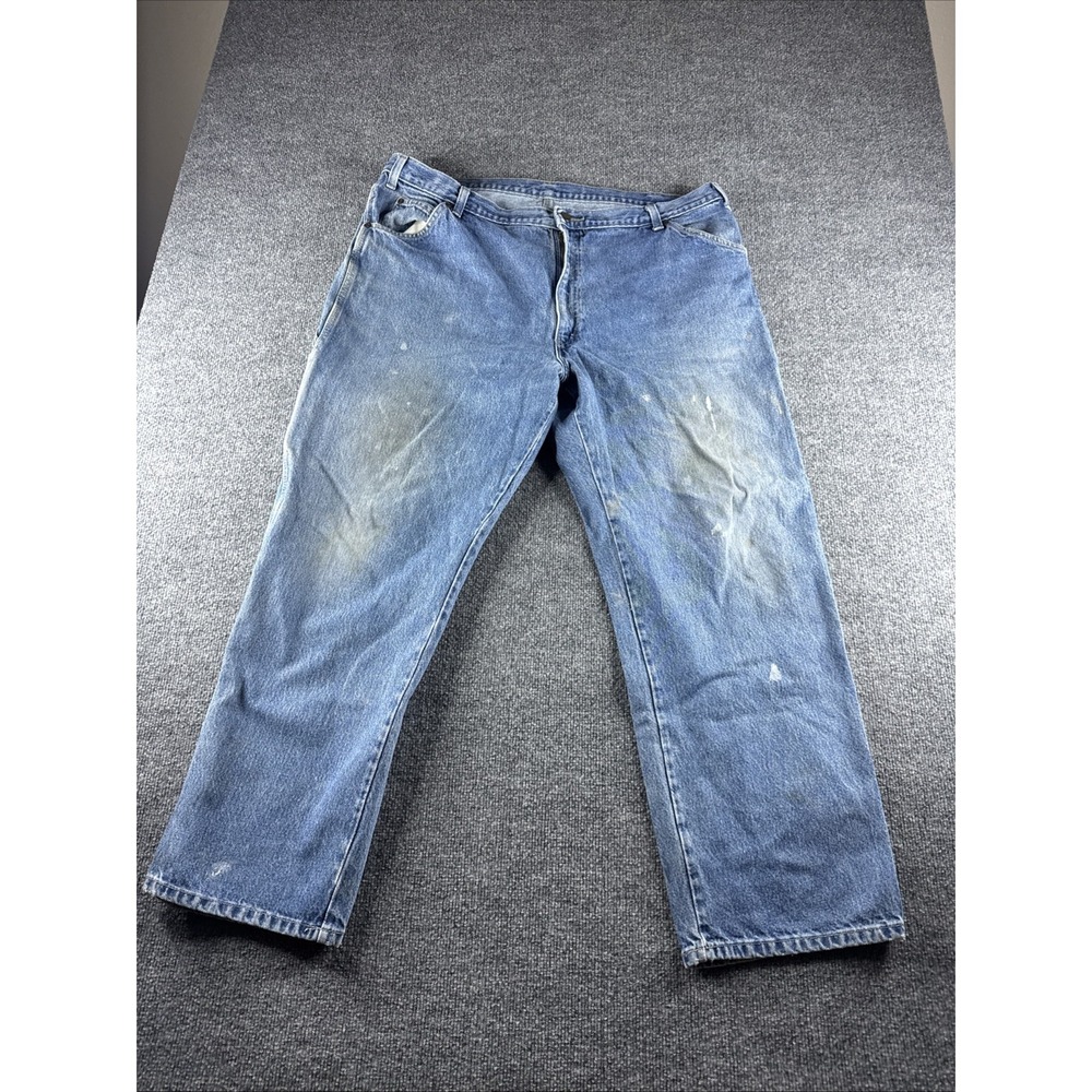Dickies Jeans Men 42x30 Blue Relaxed Fit Carpenter Painters Distressed Workwear